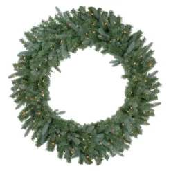 Pre-Lit Granville Fraser Fir Artificial Christmas Wreath, 48-Inch, Clear Lights