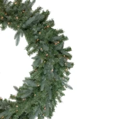 Pre-Lit Granville Fraser Fir Artificial Christmas Wreath, 48-Inch, Clear Lights -Noel Twinkle Shop northlight sm92910 2 03382.1667553563