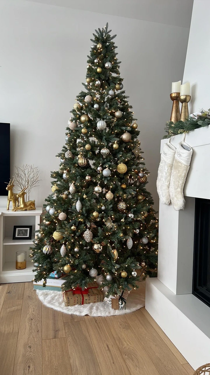 10' Pre-Lit Slim Granville Fraser Fir Artificial Christmas Tree, Clear Lights 3 10' Pre-Lit Slim Granville Fraser Fir Artificial Christmas Tree, Clear Lights