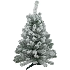 3' Heavily Flocked Madison Pine Medium Artificial Christmas Tree, Unlit