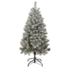 4.5' Pre-Lit Flocked Madison Pine Artificial Christmas Tree, Multi Lights -Noel Twinkle Shop northlight sm92930 1 99554.1667535813