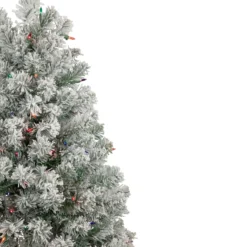 4.5' Pre-Lit Flocked Madison Pine Artificial Christmas Tree, Multi Lights 12 4.5' Pre-Lit Flocked Madison Pine Artificial Christmas Tree, Multi Lights -Noel Twinkle Shop northlight sm92930 2 91631.1667535814