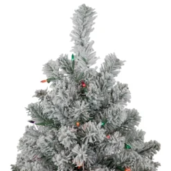 4.5' Pre-Lit Flocked Madison Pine Artificial Christmas Tree, Multi Lights 13 4.5' Pre-Lit Flocked Madison Pine Artificial Christmas Tree, Multi Lights -Noel Twinkle Shop northlight sm92930 3 90902.1667535814
