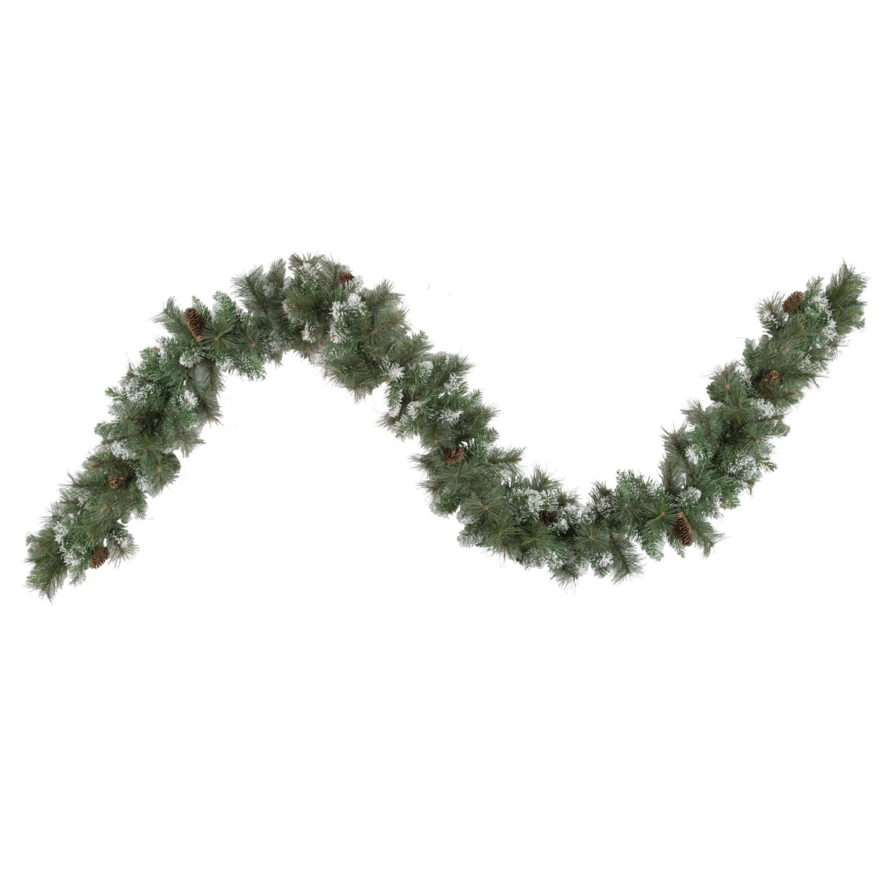 9' X 10" Snow Valley Pine Artificial Christmas Garland, Unlit 3 9' X 10" Snow Valley Pine Artificial Christmas Garland, Unlit