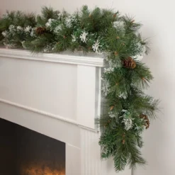 9' X 10" Snow Valley Pine Artificial Christmas Garland, Unlit 6 9' X 10" Snow Valley Pine Artificial Christmas Garland, Unlit -Noel Twinkle Shop northlight sm92940 style 44931.1667536689