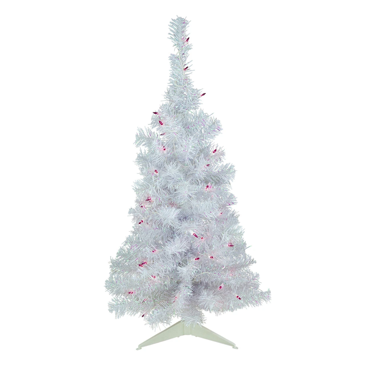 3' Pre-lit Rockport White Pine Artificial Christmas Tree, Purple Lights 3 3' Pre-lit Rockport White Pine Artificial Christmas Tree, Purple Lights