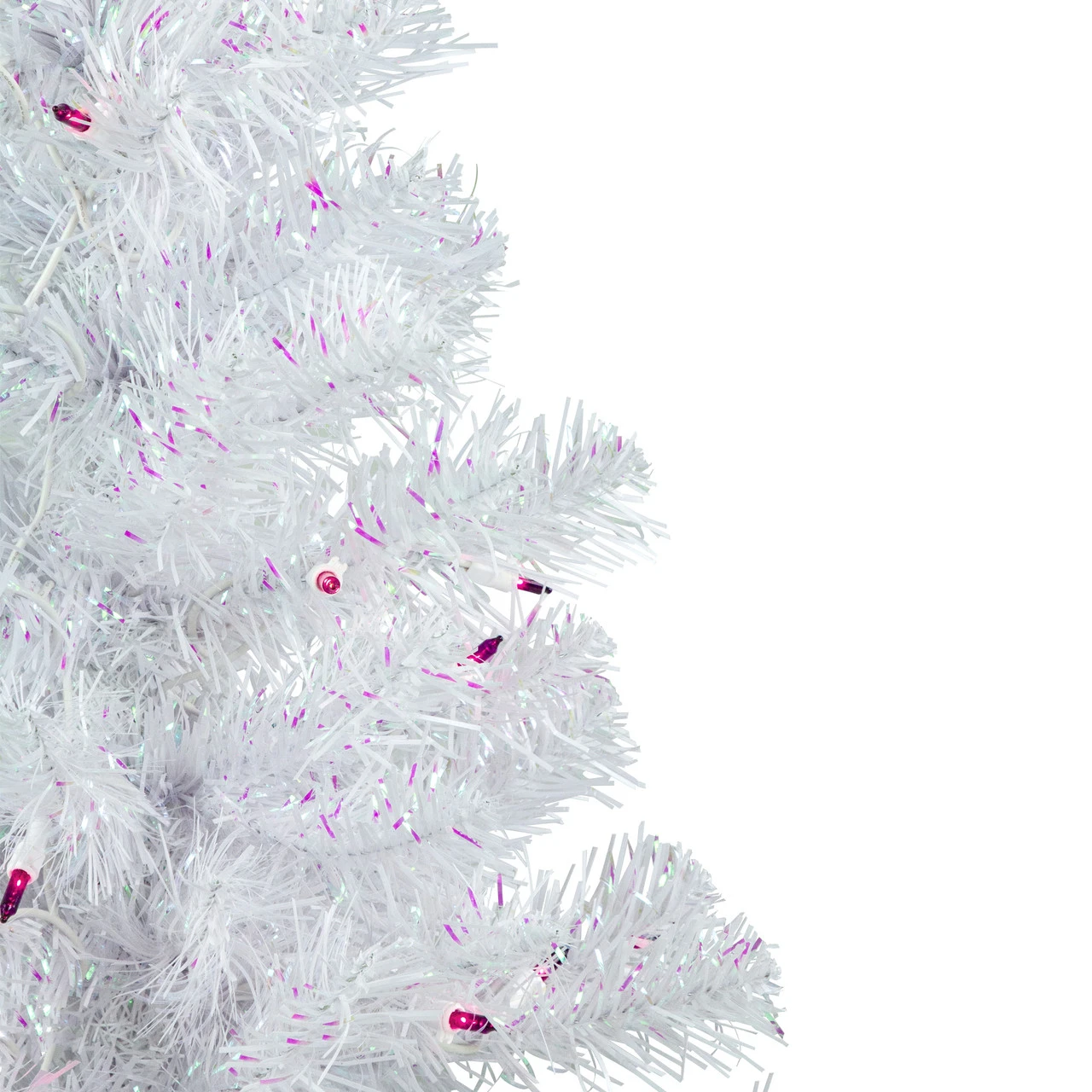 3' Pre-lit Rockport White Pine Artificial Christmas Tree, Purple Lights 5 3' Pre-lit Rockport White Pine Artificial Christmas Tree, Purple Lights - Image 3