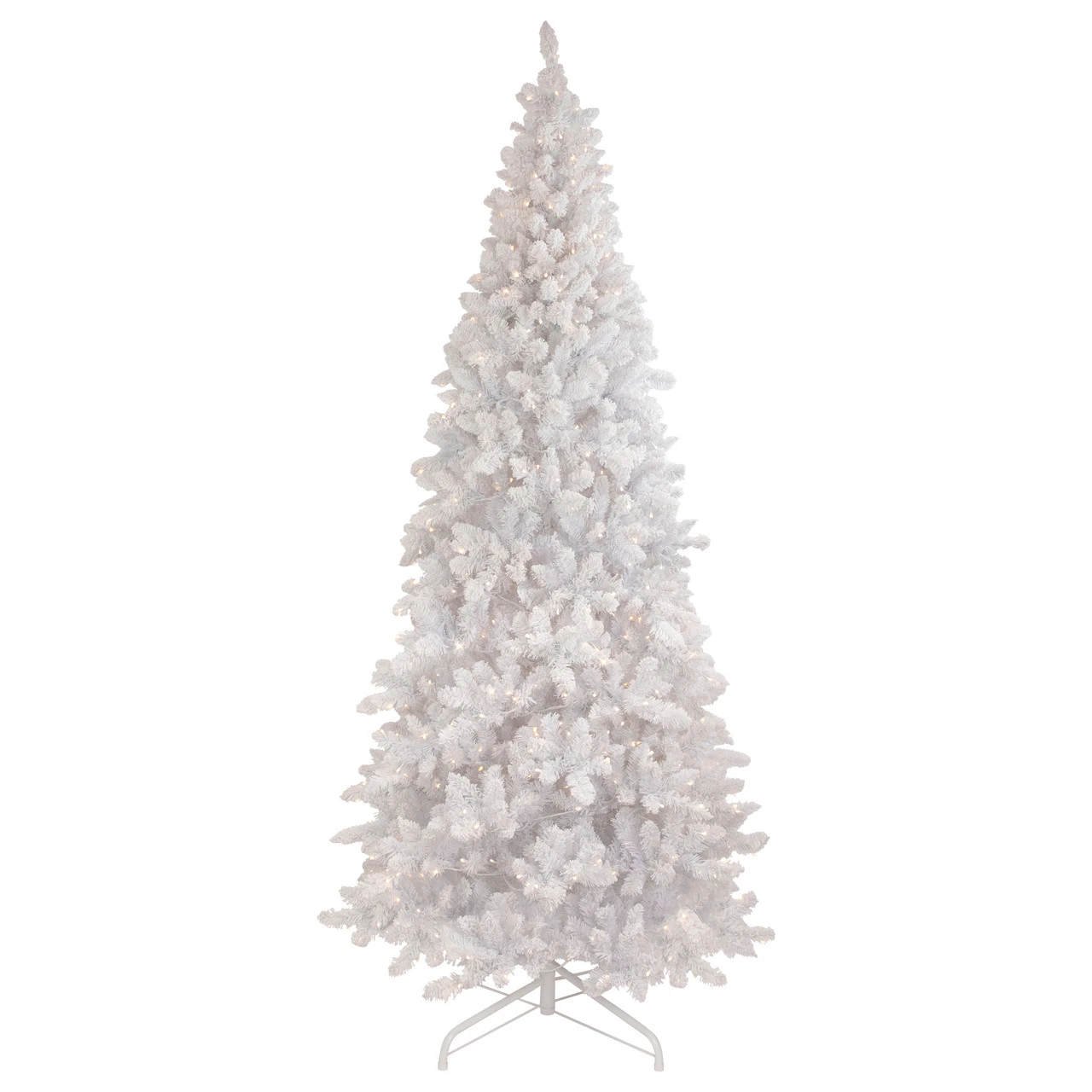 9' Pre-Lit Flocked Norway White Pine Artificial Christmas Tree, Warm White LED Lights 3 9' Pre-Lit Flocked Norway White Pine Artificial Christmas Tree, Warm White LED Lights