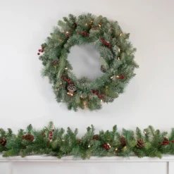 9' X 12 Pre-Lit Snowy Waterloo Pine Artificial Christmas Garland - Clear Lights 7 9' X 12 Pre-Lit Snowy Waterloo Pine Artificial Christmas Garland - Clear Lights -Noel Twinkle Shop northlight sm93000 style 37369.1667530147