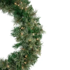 Pre-Lit Oregon Cashmere Pine Artificial Christmas Wreath, 36-Inch, Clear Lights -Noel Twinkle Shop northlight sm93020 2 61147.1671629391