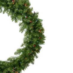 Pre-Lit Rockwood Pine Artificial Christmas Wreath, 36-Inch, Multi Lights -Noel Twinkle Shop northlight sm93033 220updated 92194.1667530193