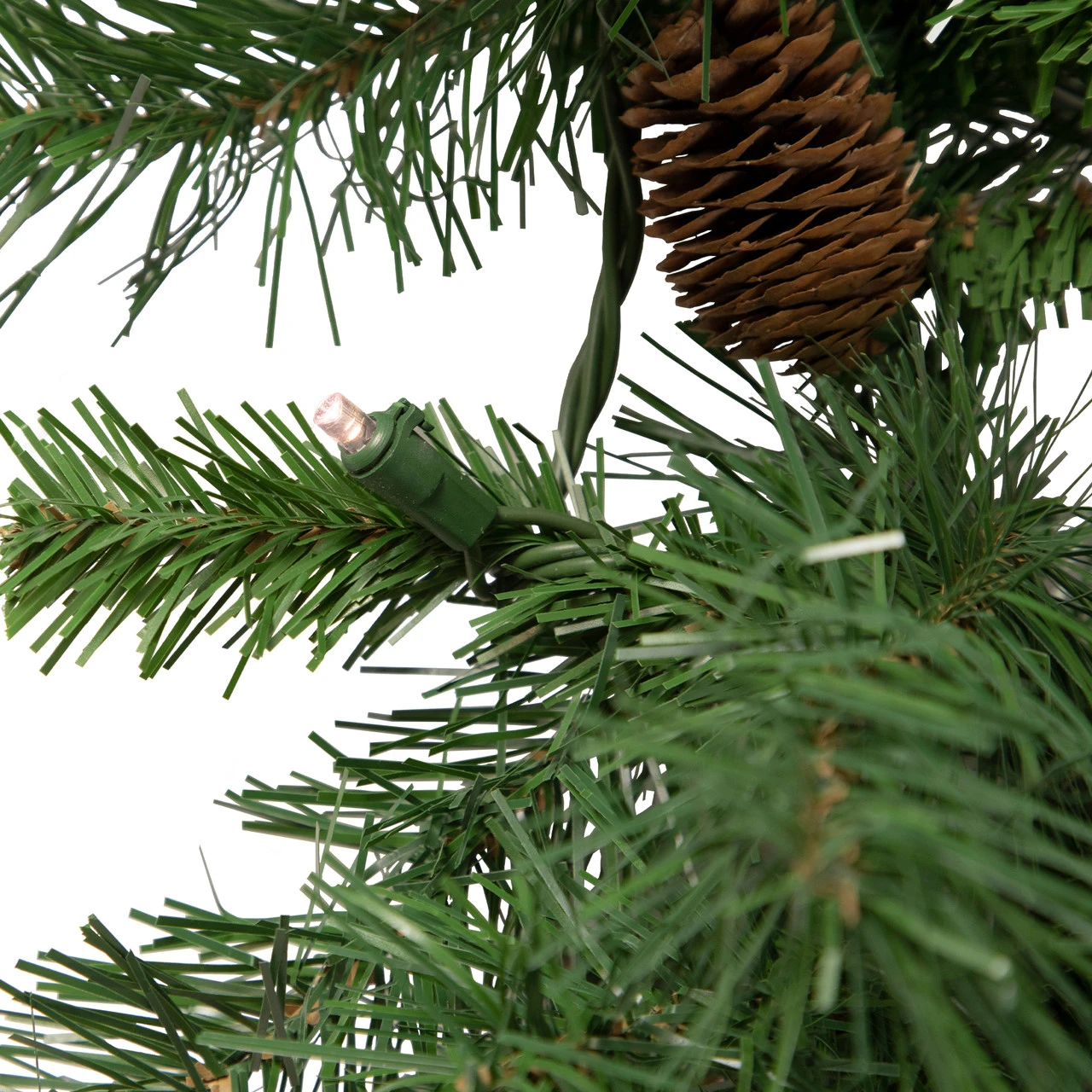 50' X 12" Pre-Lit Black River Pine Artificial Christmas Garland, Warm White LED Lights 4 50' X 12" Pre-Lit Black River Pine Artificial Christmas Garland, Warm White LED Lights - Image 2