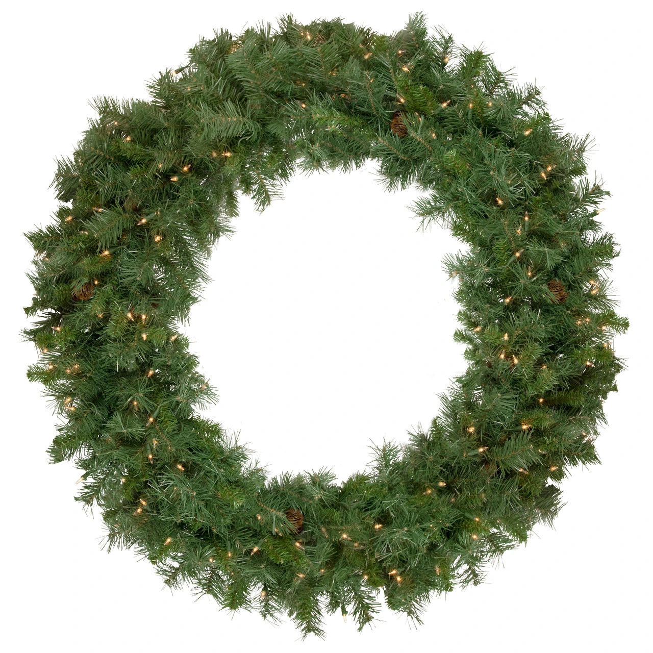 Pre-Lit Black River Pine Artificial Christmas Wreath, 48-Inch, Clear Lights 3 Pre-Lit Black River Pine Artificial Christmas Wreath, 48-Inch, Clear Lights