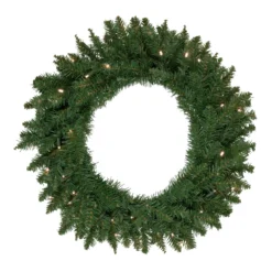 Pre-Lit Winona Fir Artificial Christmas Wreath, 30-Inch, Warm White LED Lights