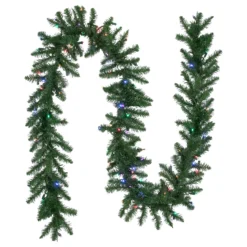 9' X 12" Pre-Lit Winona Fir Artificial Christmas Garland, Multi LED Lights