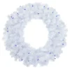 Pre-Lit Woodbury White Pine Artificial Christmas Wreath, 24-Inch, Blue Lights -Noel Twinkle Shop northlight sm93089 1 34367.1671629475