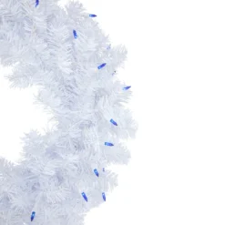Pre-Lit Woodbury White Pine Artificial Christmas Wreath, 24-Inch, Blue Lights 9 Pre-Lit Woodbury White Pine Artificial Christmas Wreath, 24-Inch, Blue Lights -Noel Twinkle Shop northlight sm93089 2 29878.1671629477