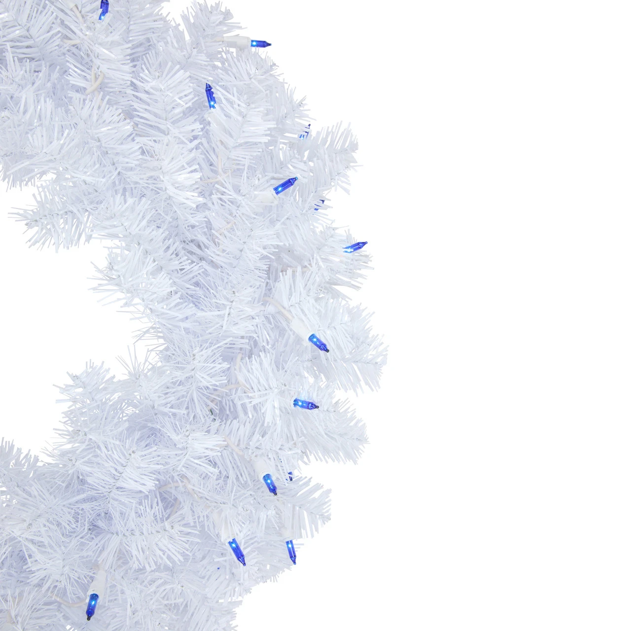 Pre-Lit Woodbury White Pine Artificial Christmas Wreath, 24-Inch, Blue Lights 6 Pre-Lit Woodbury White Pine Artificial Christmas Wreath, 24-Inch, Blue Lights - Image 4