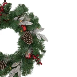 24" Pre-Lit Decorated Frosted Pine Cone And Berries Artificial Christmas Wreath 9 24" Pre-Lit Decorated Frosted Pine Cone And Berries Artificial Christmas Wreath -Noel Twinkle Shop northlight sm93363 2 15248.1667530181