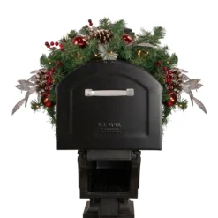 36" Pre-lit Decorated Artificial Pine Christmas Mailbox Swag -Noel Twinkle Shop northlight sm93367 2 91945.1667531239