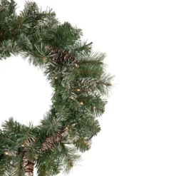 24" Pre-Lit Artificial Frosted Pine And Pine Cone Christmas Wreath 9 24" Pre-Lit Artificial Frosted Pine And Pine Cone Christmas Wreath -Noel Twinkle Shop northlight sm93368 2update 70387.1667530100