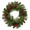 24" Pre-Lit Artificial Mixed Pine And Berries Christmas Wreath 2 24" Pre-Lit Artificial Mixed Pine And Berries Christmas Wreath -Noel Twinkle Shop northlight sm93371 1 22044.1667531201