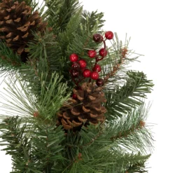 24" Pre-Lit Artificial Mixed Pine And Berries Christmas Wreath -Noel Twinkle Shop northlight sm93371 3 86723.1667531202