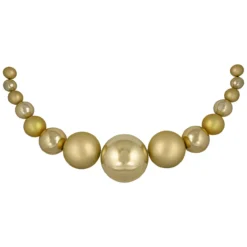 6' Gold Shiny And Matte Shatterproof Ball Christmas Swag