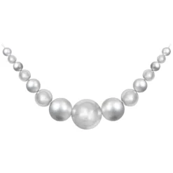 6' Silver Shiny And Matte Shatterproof Ball Christmas Swag