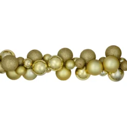 6' Shatterproof Ball Vegas Gold 3-Finish Christmas Garland 11 6' Shatterproof Ball Vegas Gold 3-Finish Christmas Garland -Noel Twinkle Shop northlight sm93786 2 65786.1687801156