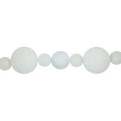 6' White Shatterproof Ball 3-Finish Christmas Garland -Noel Twinkle Shop northlight sm93811 2 10656.1687800827
