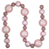 6' Pink Shatterproof Ball 3-Finish Christmas Garland