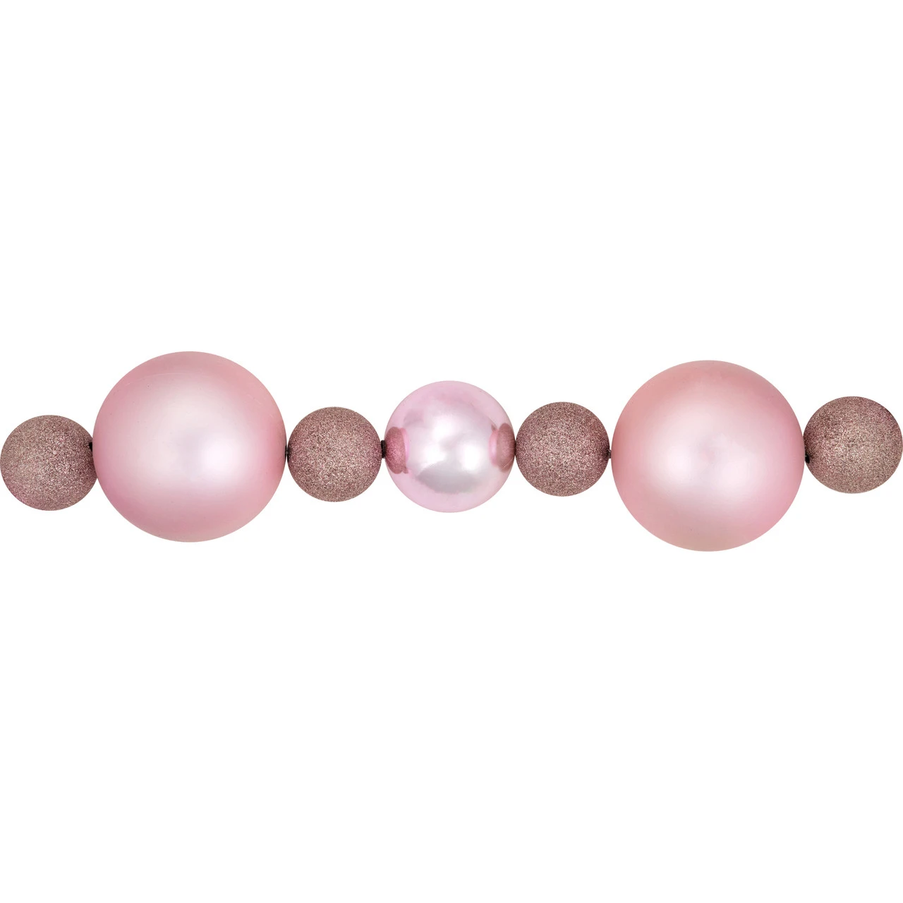 6' Pink Shatterproof Ball 3-Finish Christmas Garland 7 6' Pink Shatterproof Ball 3-Finish Christmas Garland - Image 5