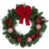 Red Bow And Mixed Foliage Artificial Christmas Wreath With Ornaments, 30-Inch 2 Red Bow And Mixed Foliage Artificial Christmas Wreath With Ornaments, 30-Inch -Noel Twinkle Shop northlight sm94106 1 40113.1667312623