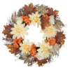 Orange And Cream Floral Fall Harvest Artificial Wreath, 22-Inch -Noel Twinkle Shop northlight sm94128 1 36915.1667540284