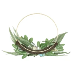 Blue Pumpkins And Foliage Thanksgiving Artificial Half Wreath, 18-Inch -Noel Twinkle Shop northlight sm94134 5 17720.1667529847