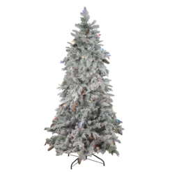 6.5' Pre-Lit Flocked Dunton Spruce Slim Artificial Christmas Tree - Multi Lights 9 6.5' Pre-Lit Flocked Dunton Spruce Slim Artificial Christmas Tree - Multi Lights -Noel Twinkle Shop northlight sp15001 1 75181.1667572645
