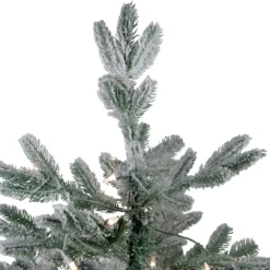 4.5' Pre-Lit Flocked Whistler Noble Fir Artificial Christmas Tree, Clear Lights 9 4.5' Pre-Lit Flocked Whistler Noble Fir Artificial Christmas Tree, Clear Lights -Noel Twinkle Shop northlight sp15024 2 32999.1684883545