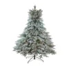 7.5' Pre-Lit Full Flocked Jasper Balsam Fir Artificial Christmas Tree - Clear Lights -Noel Twinkle Shop northlight sp15027 44889.1667530504