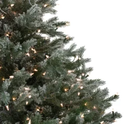 9' Pre-Lit Green Flocked Jasper Balsam Fir Artificial Christmas Tree - Clear Lights 12 9' Pre-Lit Green Flocked Jasper Balsam Fir Artificial Christmas Tree - Clear Lights -Noel Twinkle Shop northlight sp15029 4 09519.1683050412