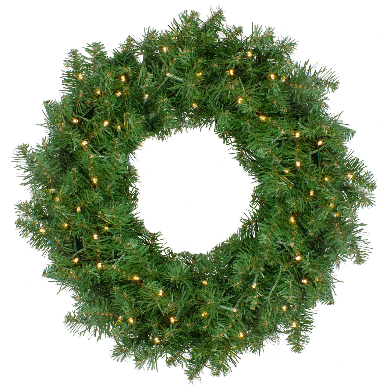 Pre-Lit Whitmire Pine Artificial Christmas Wreath - 24-Inch, Warm White LED Lights 3 Pre-Lit Whitmire Pine Artificial Christmas Wreath - 24-Inch, Warm White LED Lights