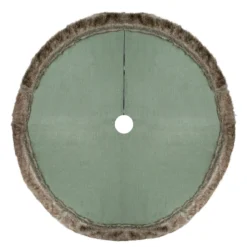 48" Green Burlap Christmas Tree Skirt With Faux Fur Trim 8 48" Green Burlap Christmas Tree Skirt With Faux Fur Trim -Noel Twinkle Shop northlight t1190677 2 sample 20552.1667576852