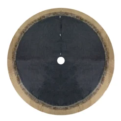 48" Rustic Burlap And Chambray Christmas Tree Skirt -Noel Twinkle Shop northlight t1190804 2 22930.1667576855