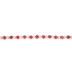4' Red And White Peppermint Candy Christmas Garland
