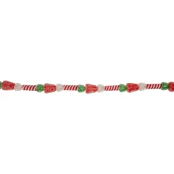 4' Faux Gum Drop Candy And Peppermint Swirls Christmas Garland - Unlit