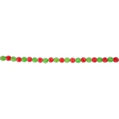 6' Red And Green Glittered Candy Drop Christmas Garland,Unlit