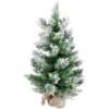 22" Flocked Pine Full Artificial Christmas Tree In Burlap Base - Unlit -Noel Twinkle Shop northlight v03955 1new 17200.1669994743