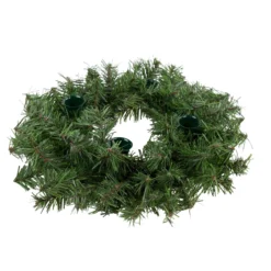 12" Two-Tone Pine Artificial Christmas Advent Candle Wreath
