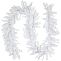 9' X 14" White Canadian Pine Artificial Christmas Garland, Unlit