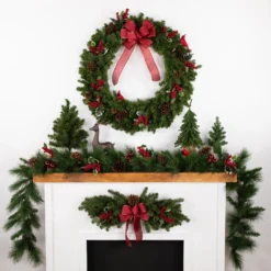 32" Canadian Pine Artificial Christmas Door Swag - Unlit 7 32" Canadian Pine Artificial Christmas Door Swag - Unlit -Noel Twinkle Shop northlight v15809 3 10450.1667488703